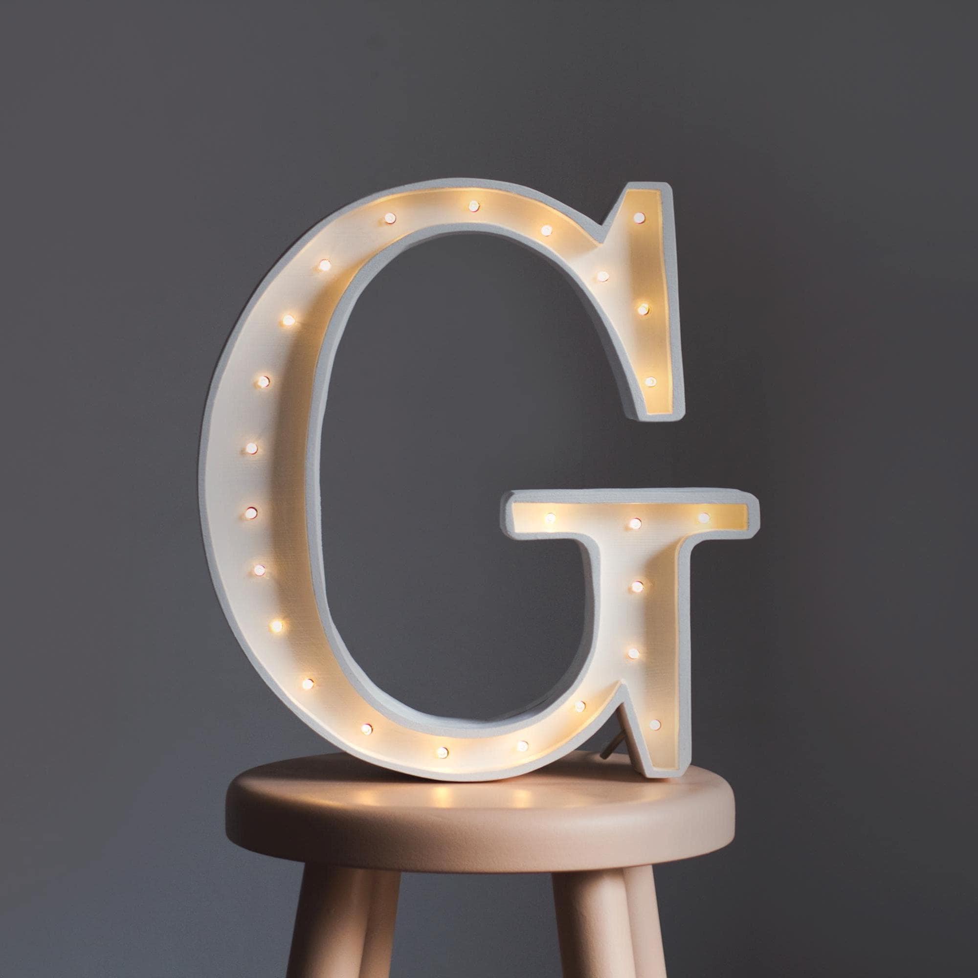 Wooden Letter Light – Personalized Lighting for Kids Room – Letter Shaped Lamp – Wooden LED Letters – Wall Initials A-Z Personalized Letter