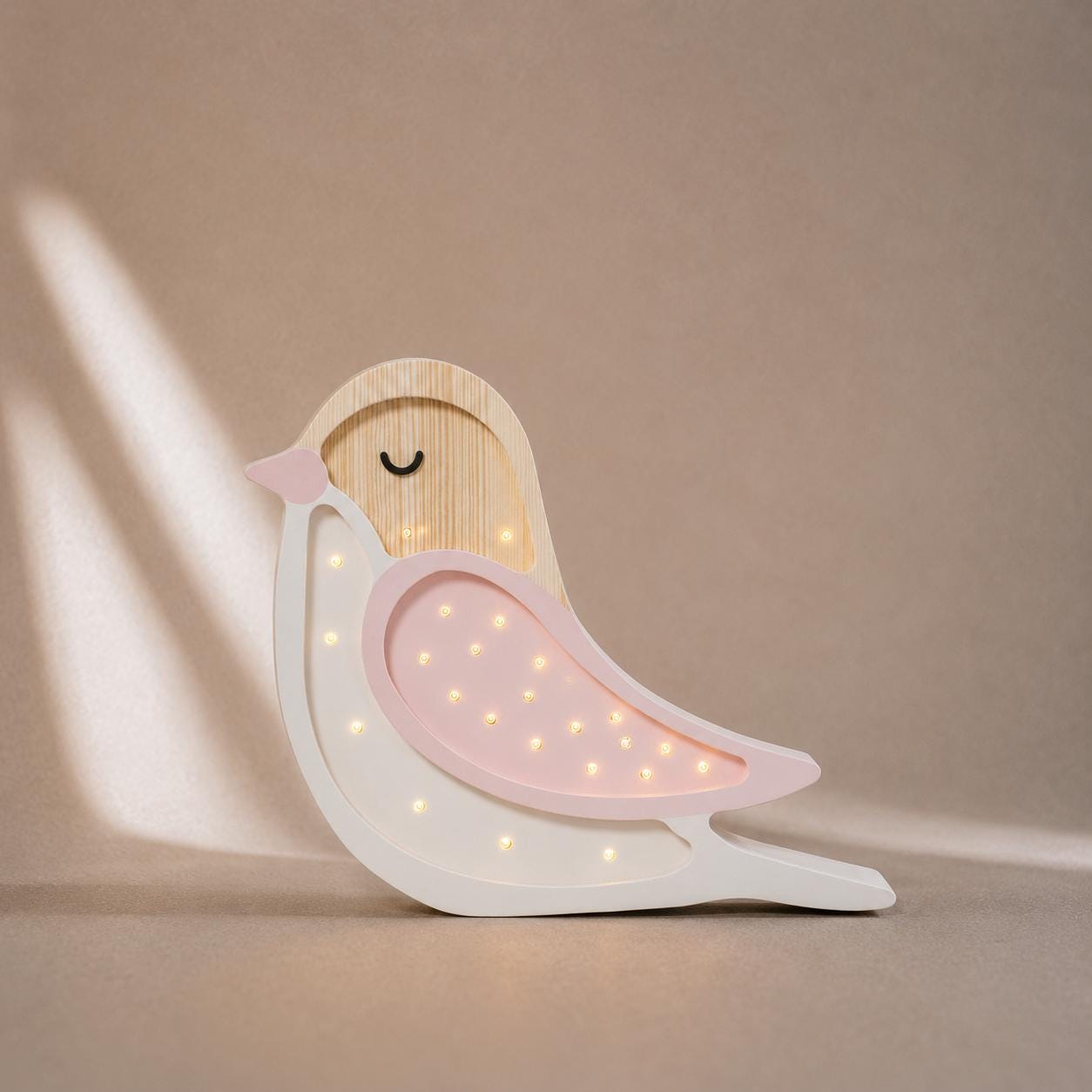 Wooden Bird Night Light – Lamp for Girls' Room – Bedside Table Lamp and Wall Sconce – Nursery Light – Boho Bird Decor - Baby Shower Gift