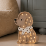 Little Lights Poodle Dog Lotta Night Light | Chocolate Hearts on Beige