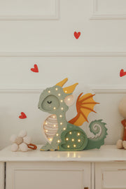 Little Lights Dragon Night Light | Hunter Green