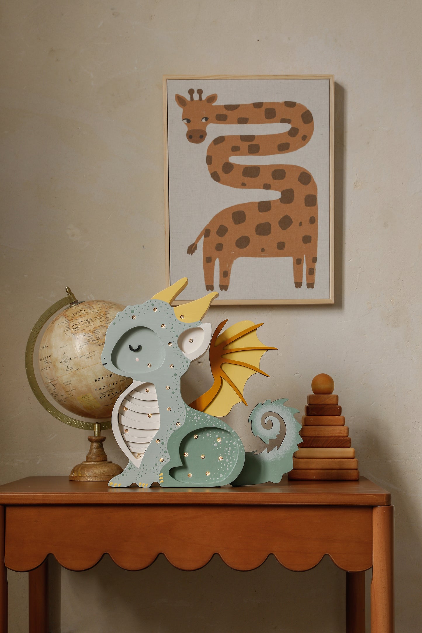 Little Lights Dragon Night Light | Hunter Green