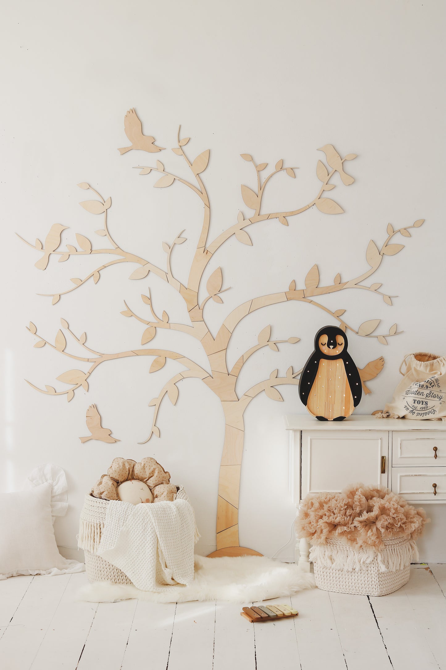 Little Lights Penguin Night Light | Arctic Wood