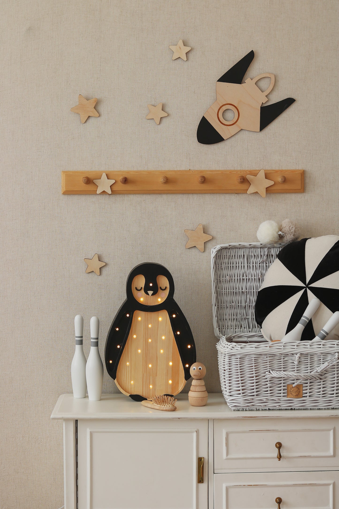 Little Lights Penguin Night Light | Arctic Wood