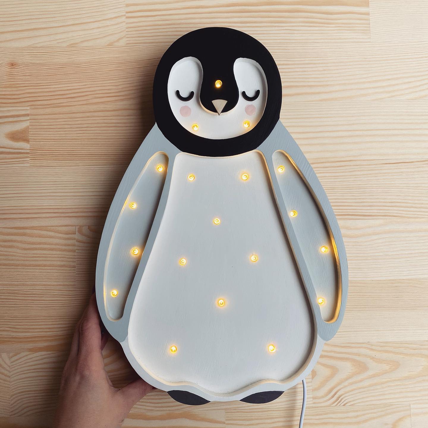 Little Lights Penguin Night Light | Light Gray