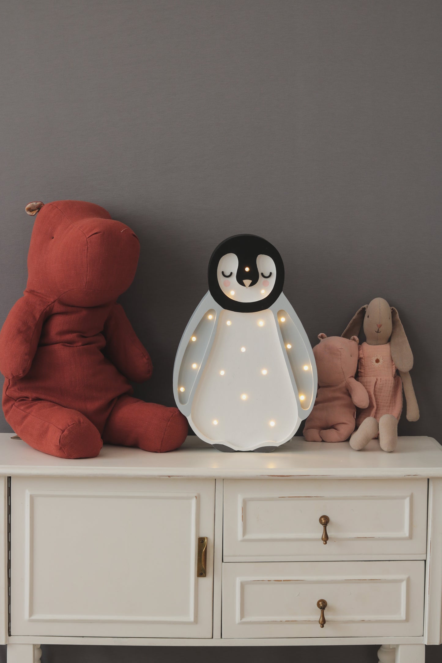 Little Lights Penguin Night Light | Light Gray