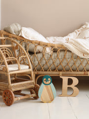 Little Lights Penguin Mini Night Light | Teal Wood