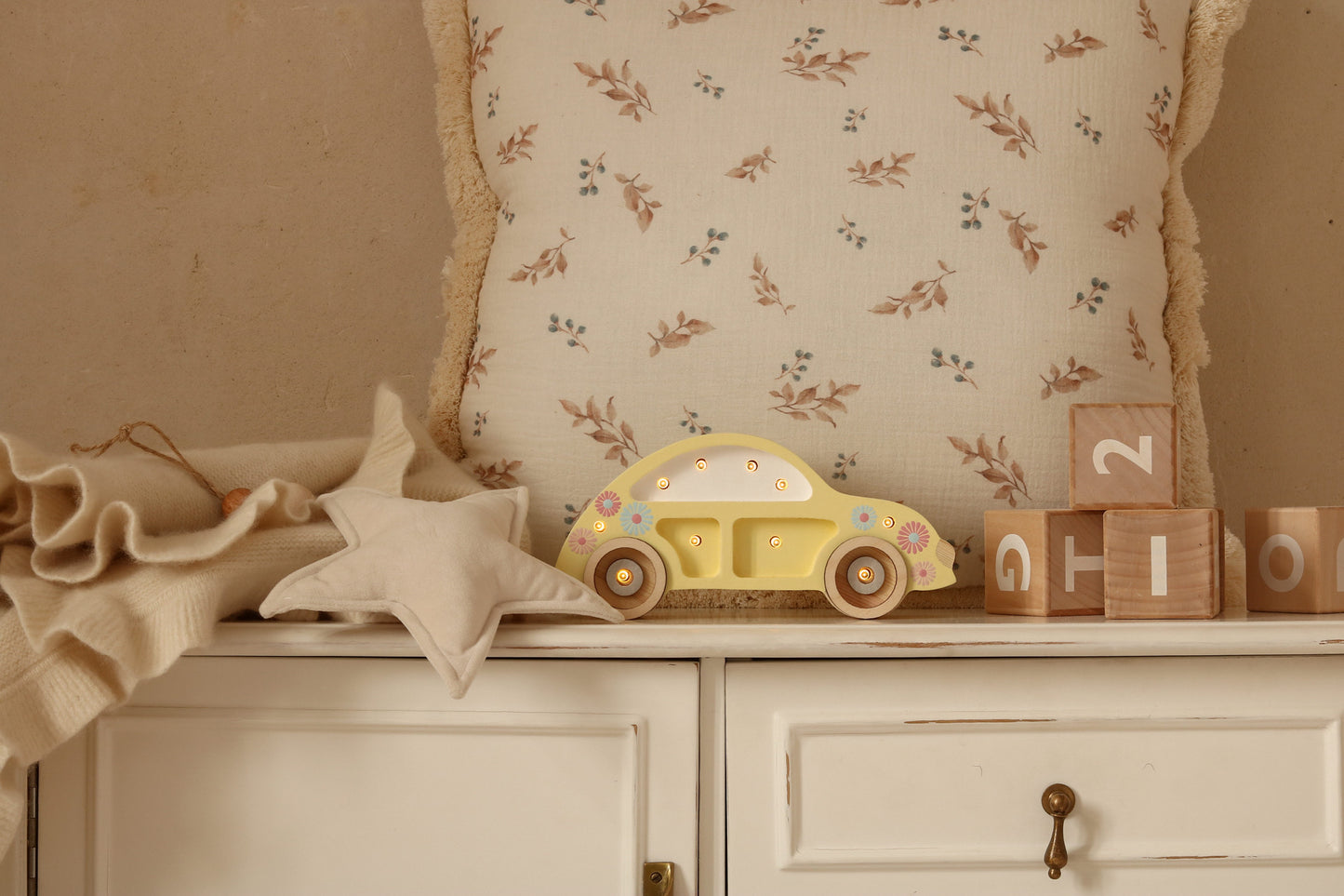 Little Lights Retro Car Mini Night Light | Sunflower Yellow