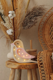 Little Lights Bird Mini Night Light | Strawberry Cream