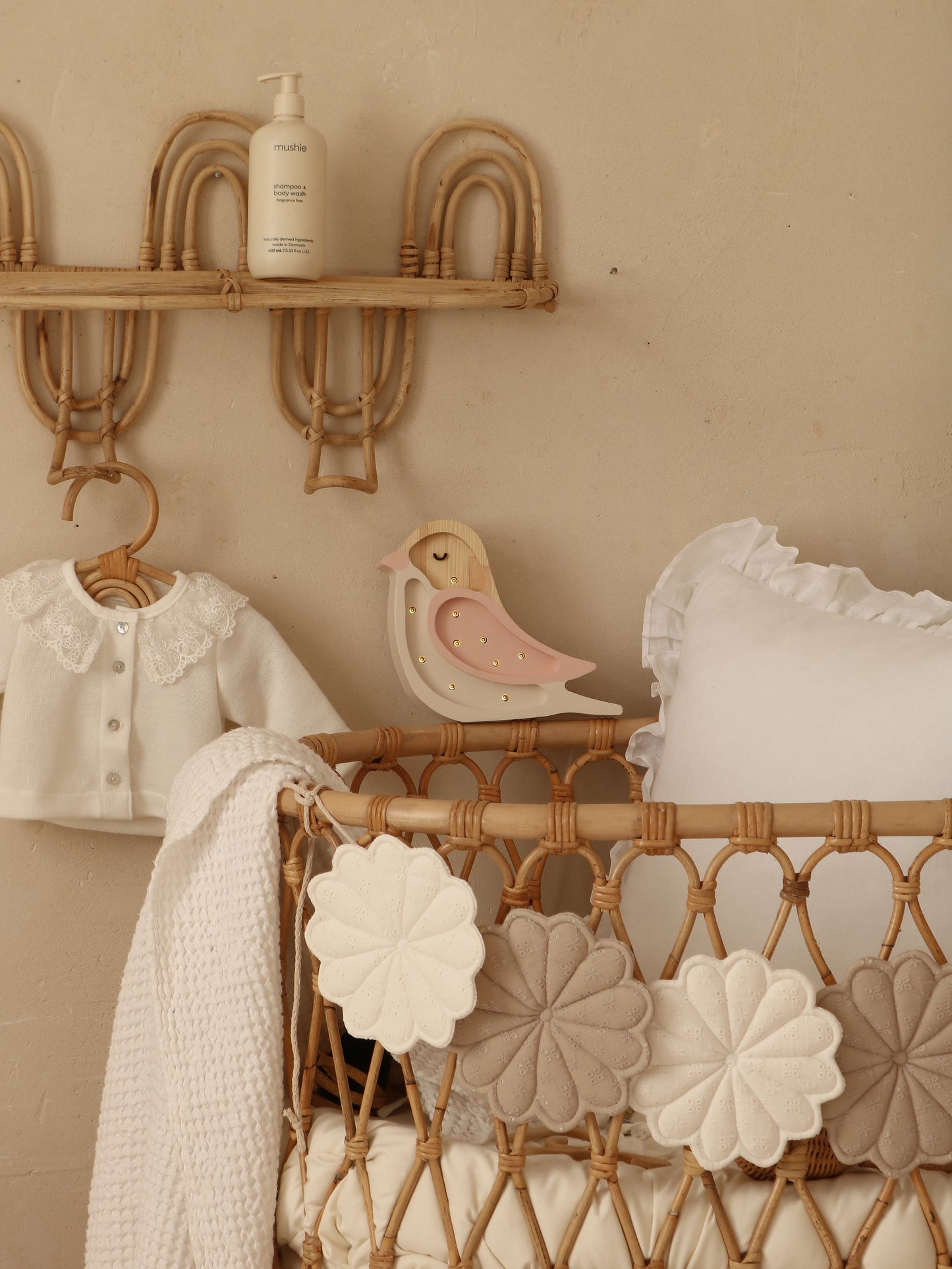 Little Lights Bird Mini Night Light | Strawberry Cream