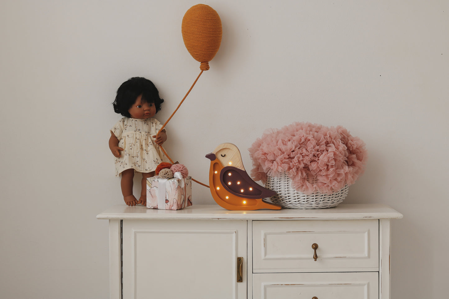Little Lights Bird Mini Night Light | Maroon