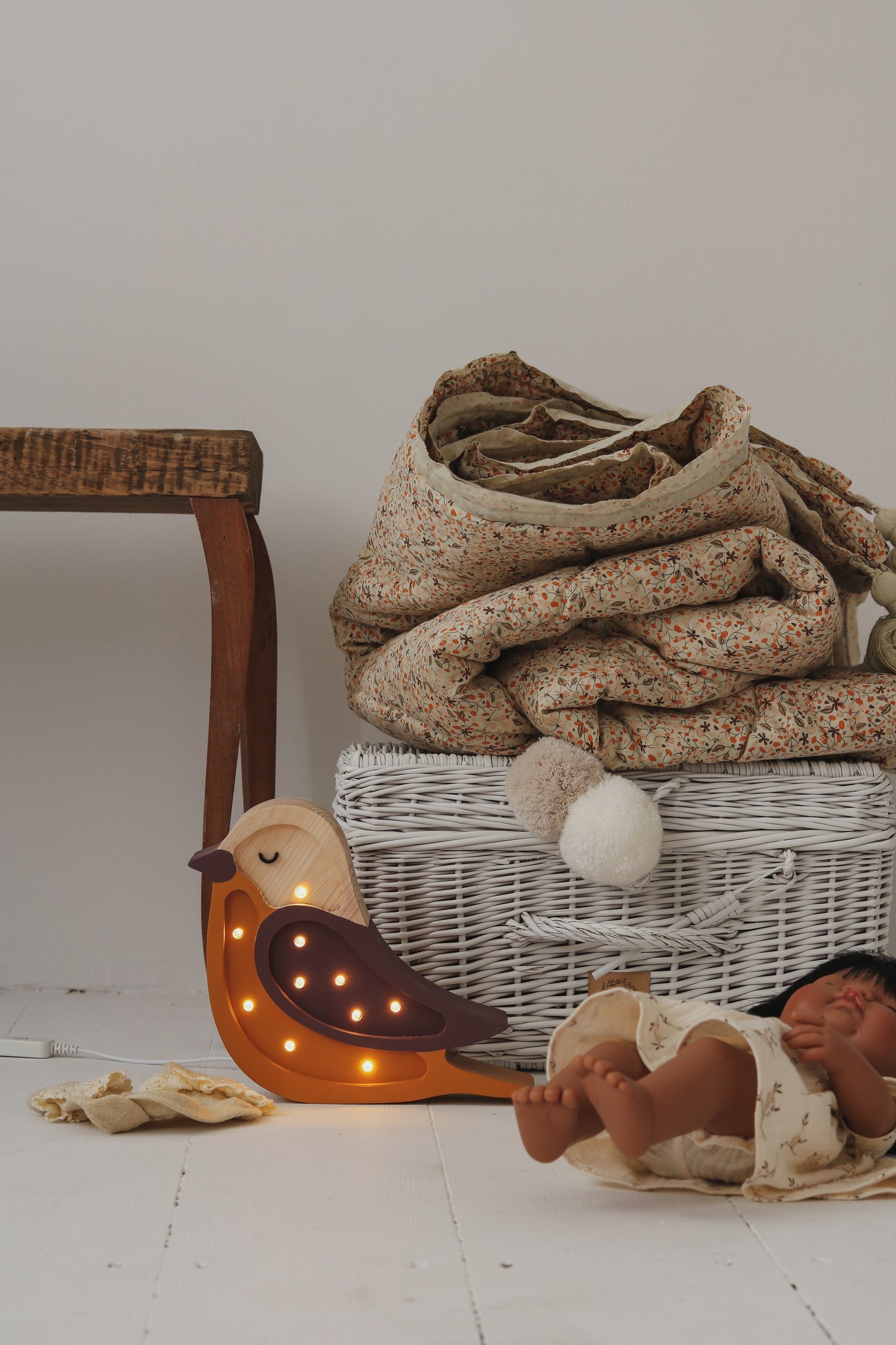 Little Lights Bird Mini Night Light | Maroon