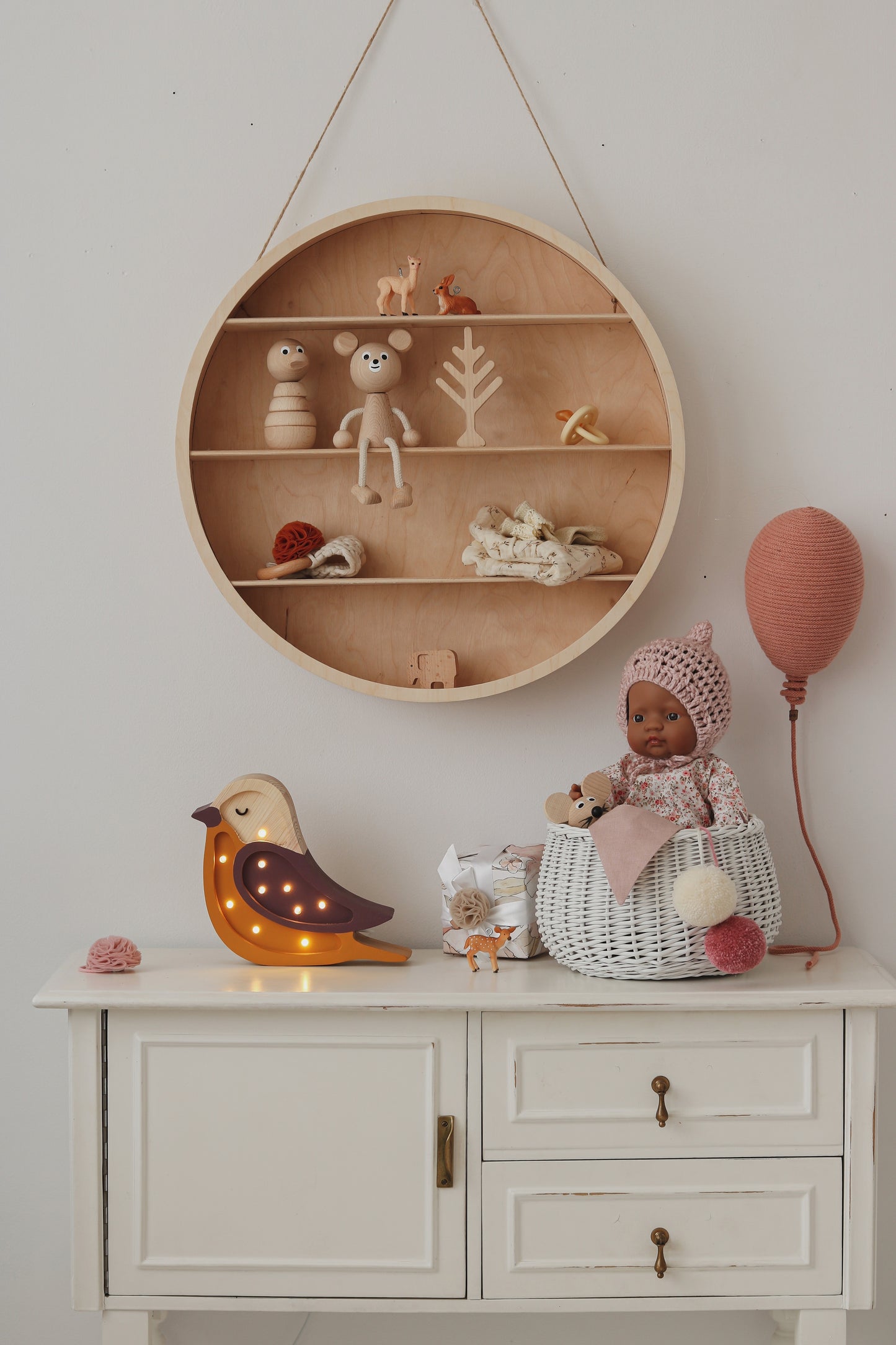 Little Lights Bird Mini Night Light | Maroon