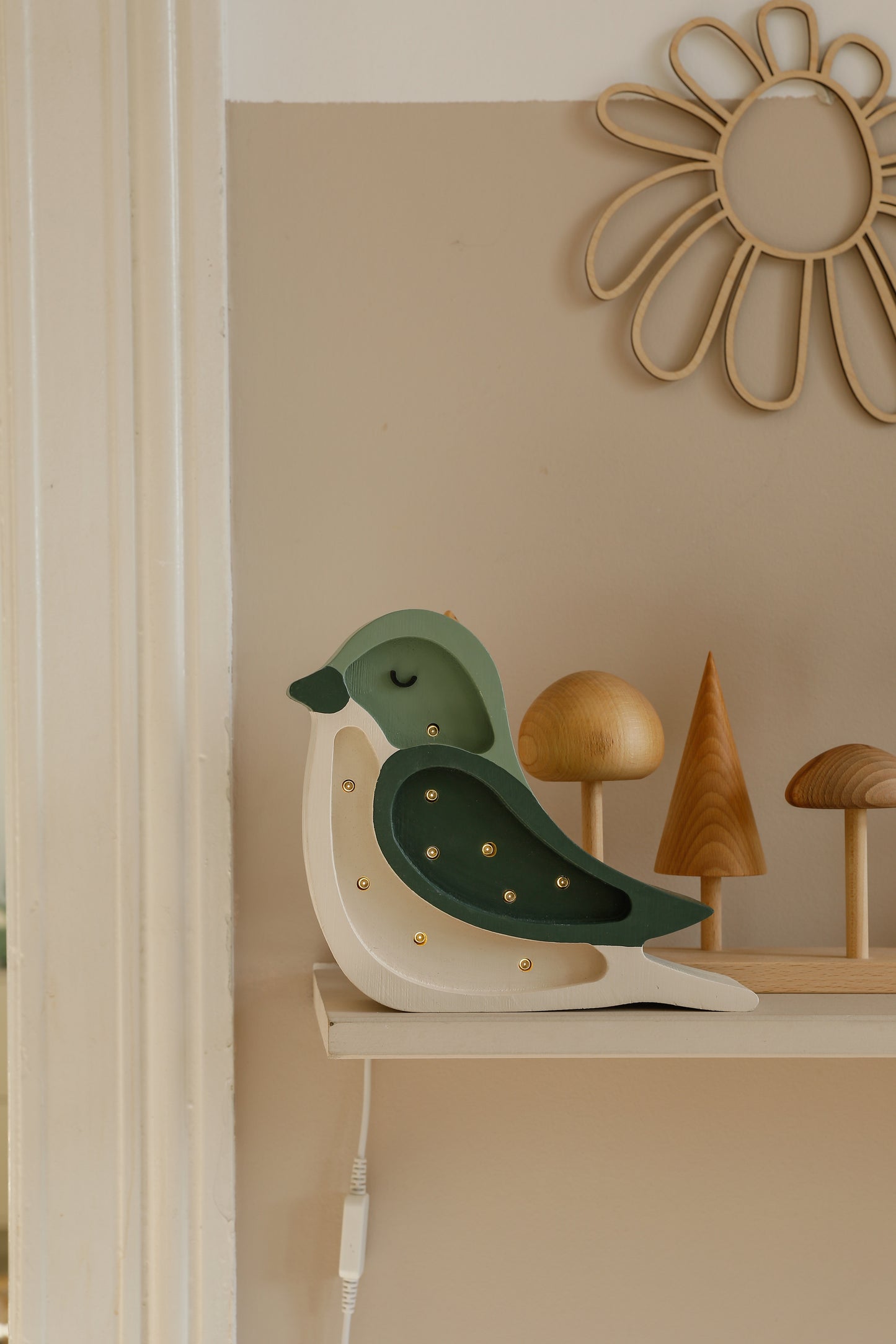 Little Lights Bird Mini Night Light | Pistachio Cream
