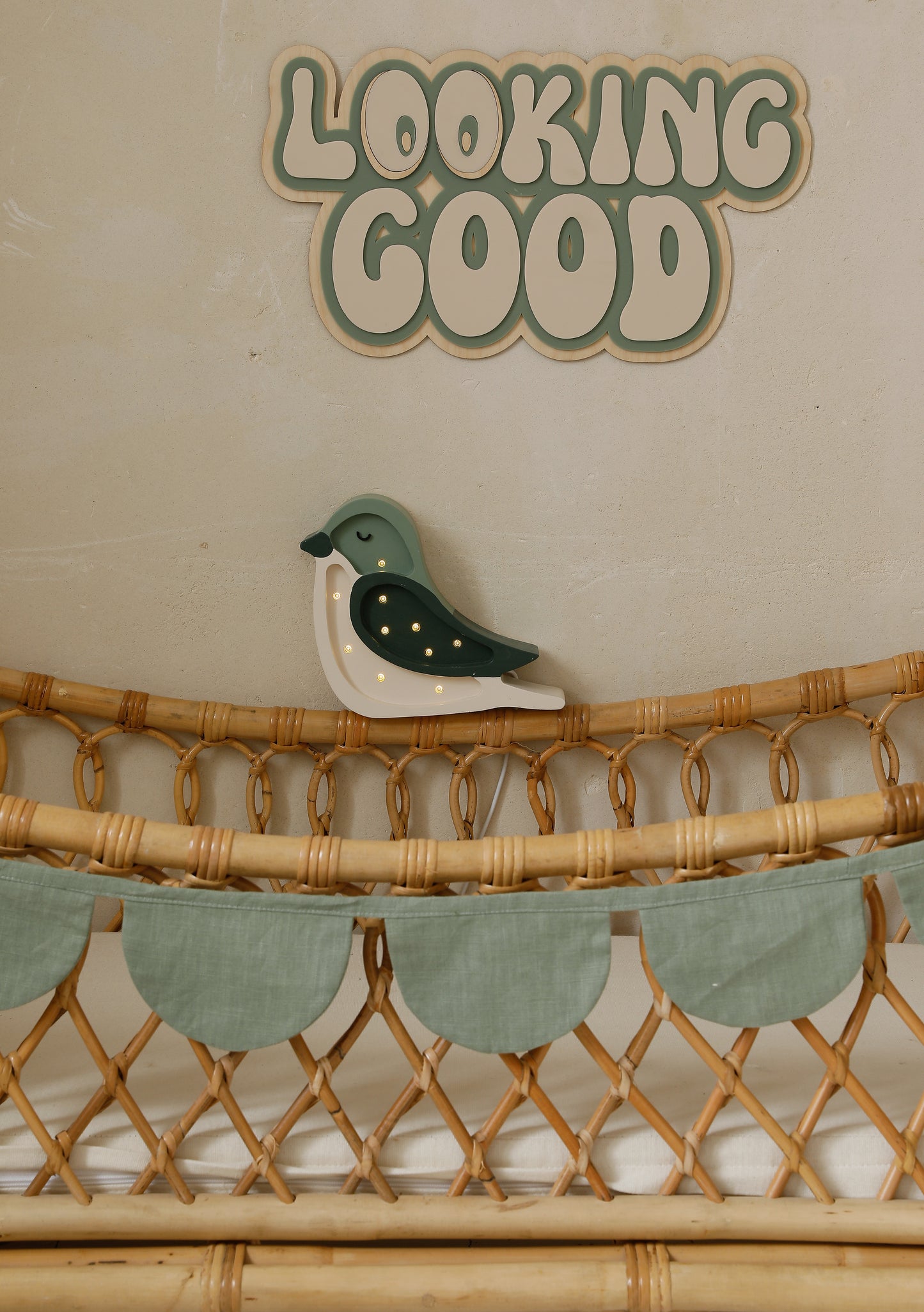 Little Lights Bird Mini Night Light | Pistachio Cream