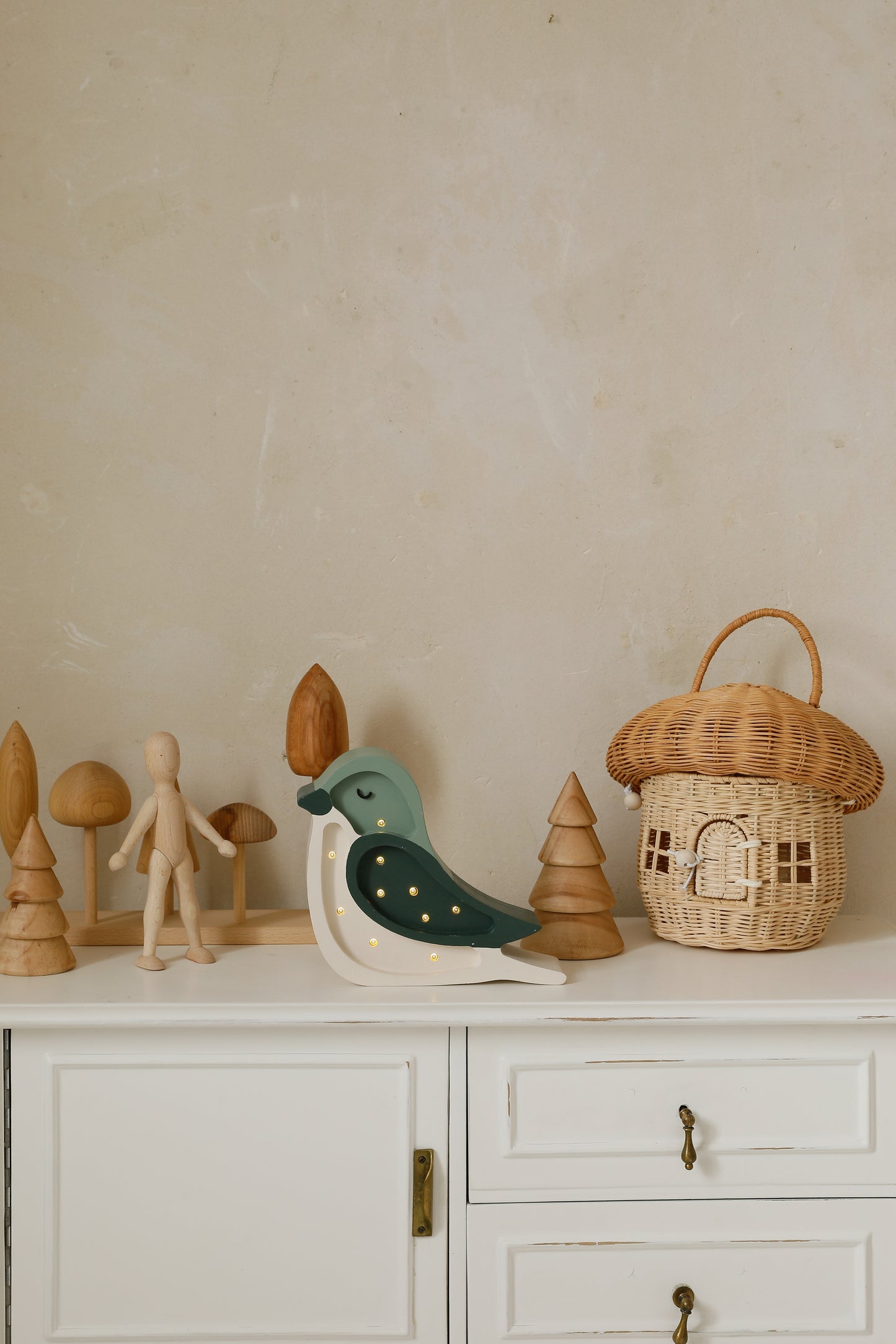 Little Lights Bird Mini Night Light | Pistachio Cream