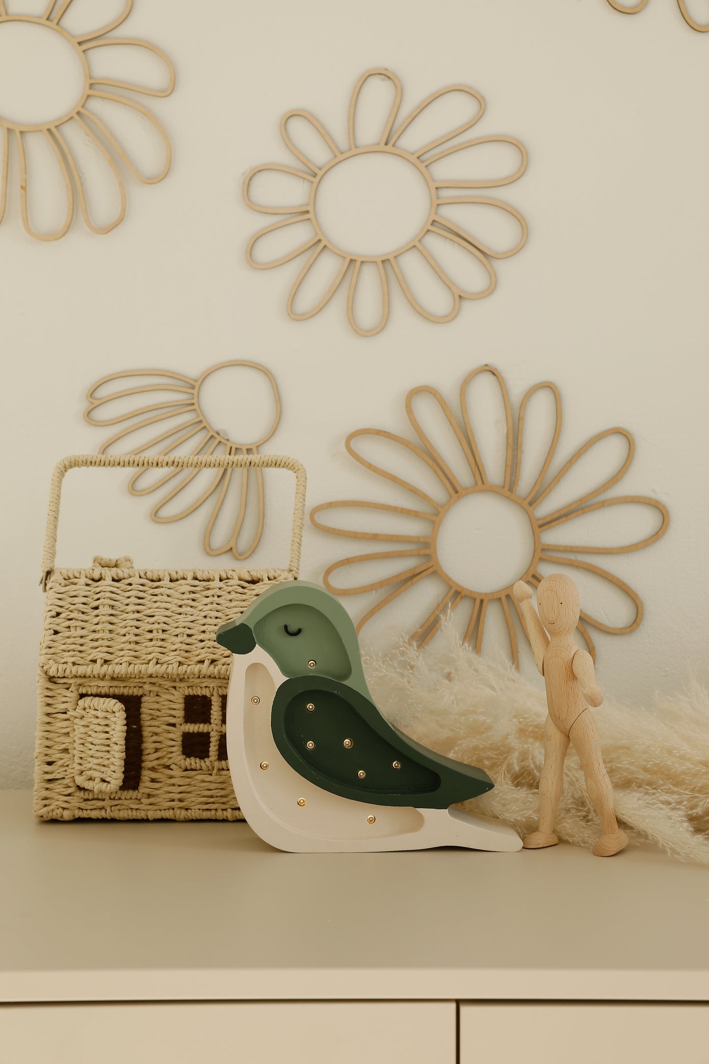 Little Lights Bird Mini Night Light | Pistachio Cream