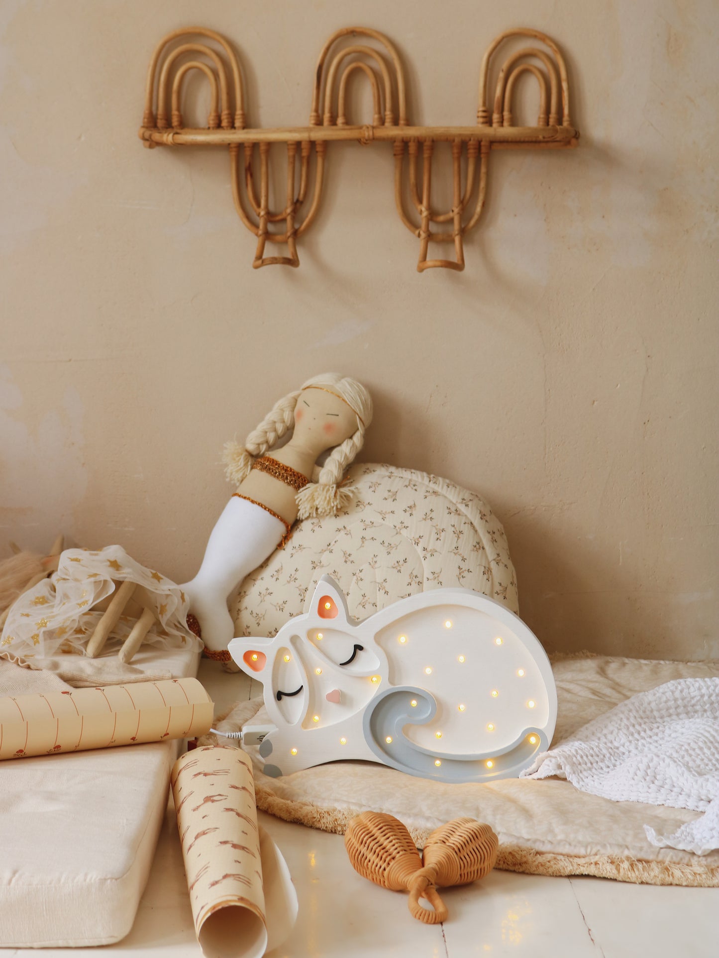 Little Lights Cat Night Light | White