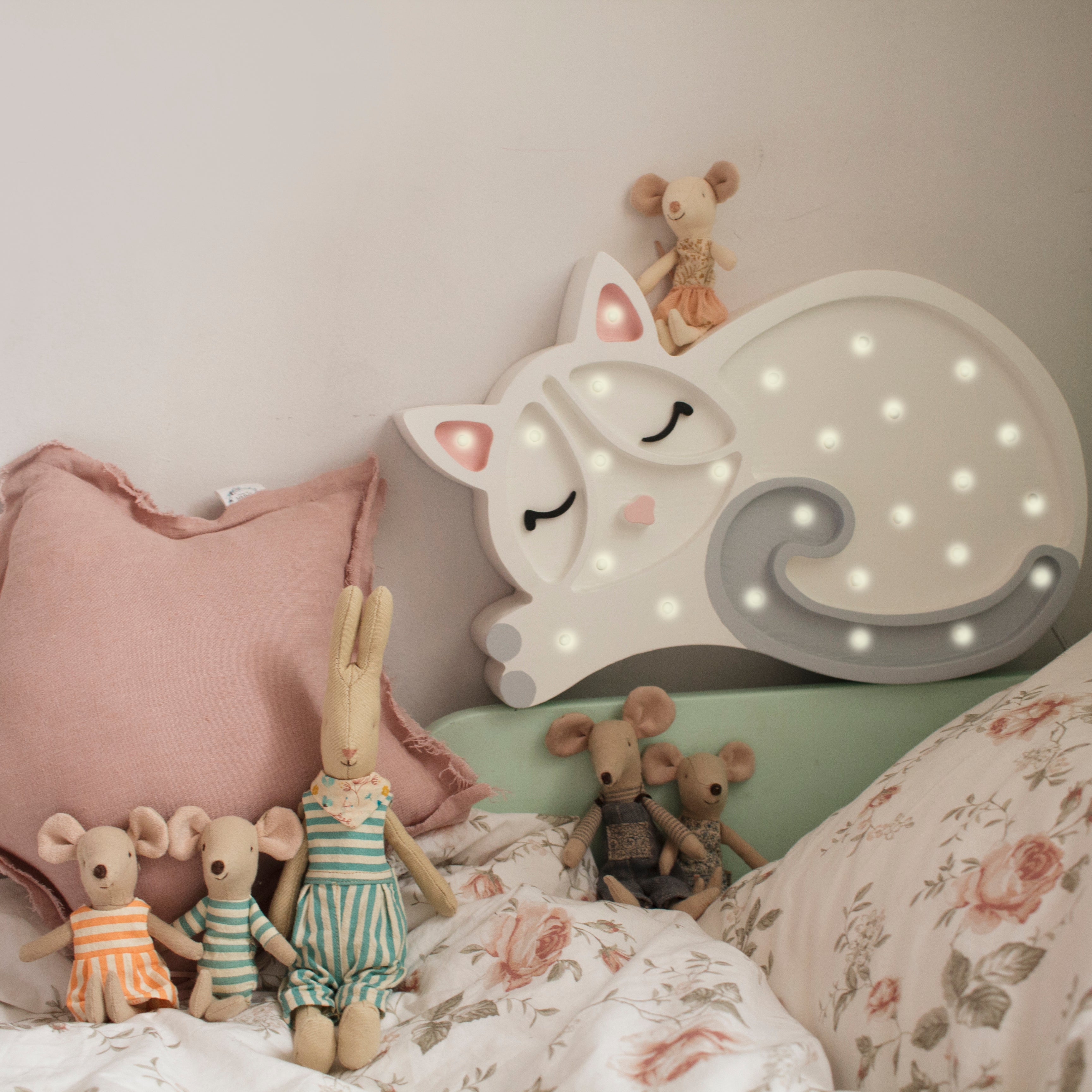 Little Lights Cat Night Light | White
