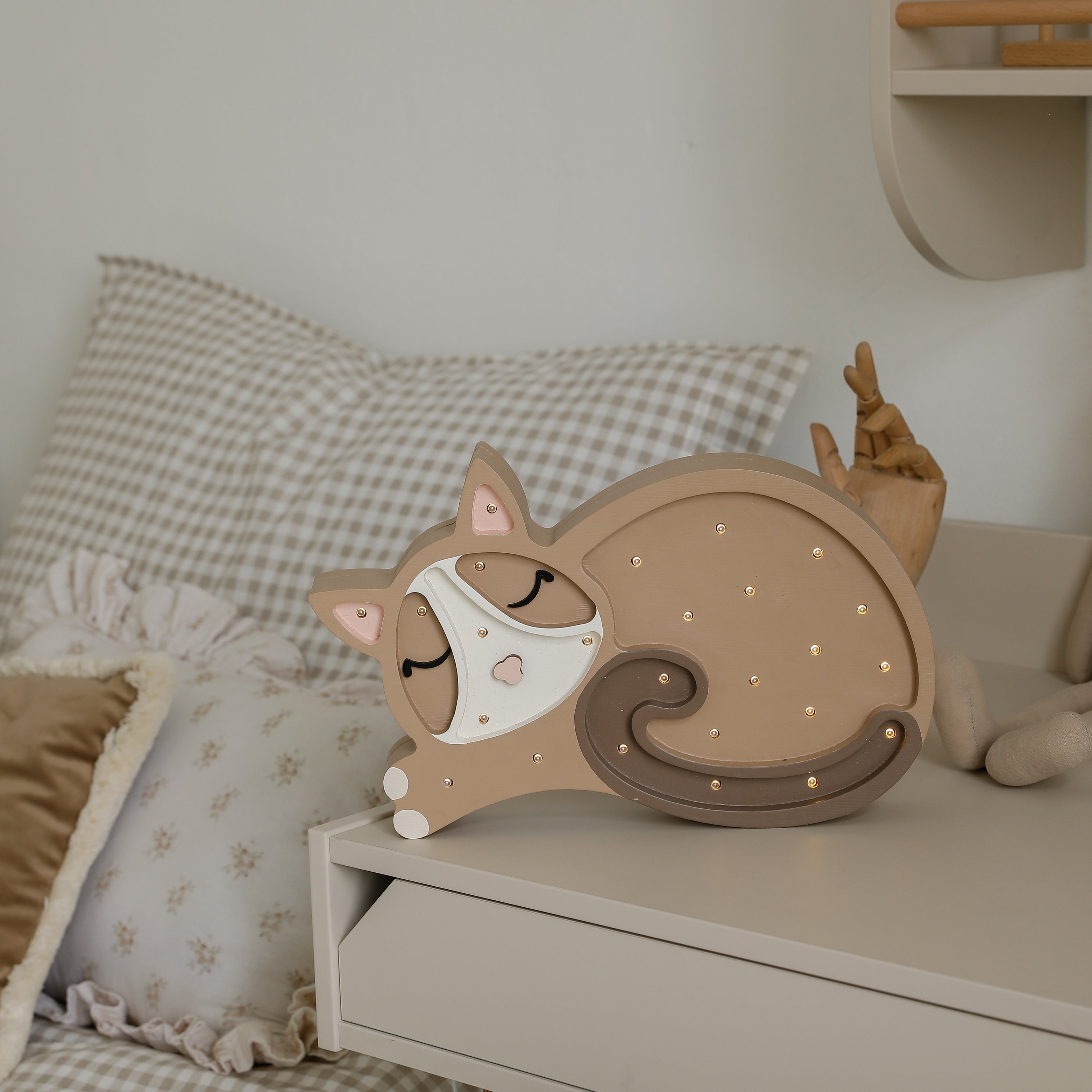 Little Lights Cat Night Light | Cappuccino