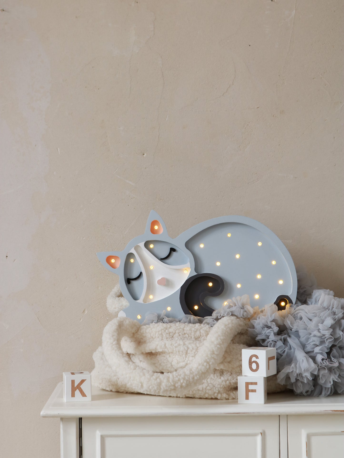 Little Lights Cat Night Light | Gray