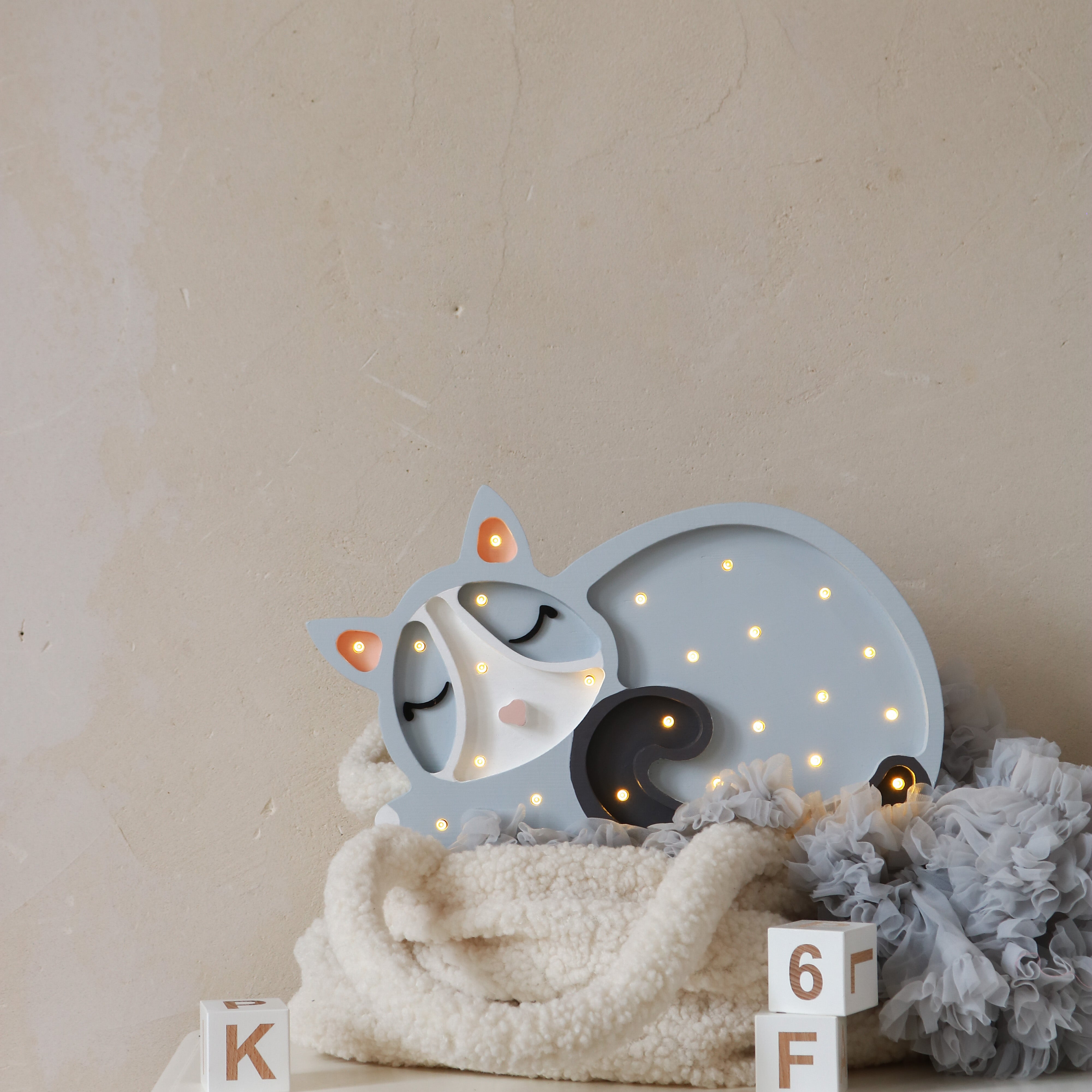 Little Lights Cat Night Light | Gray