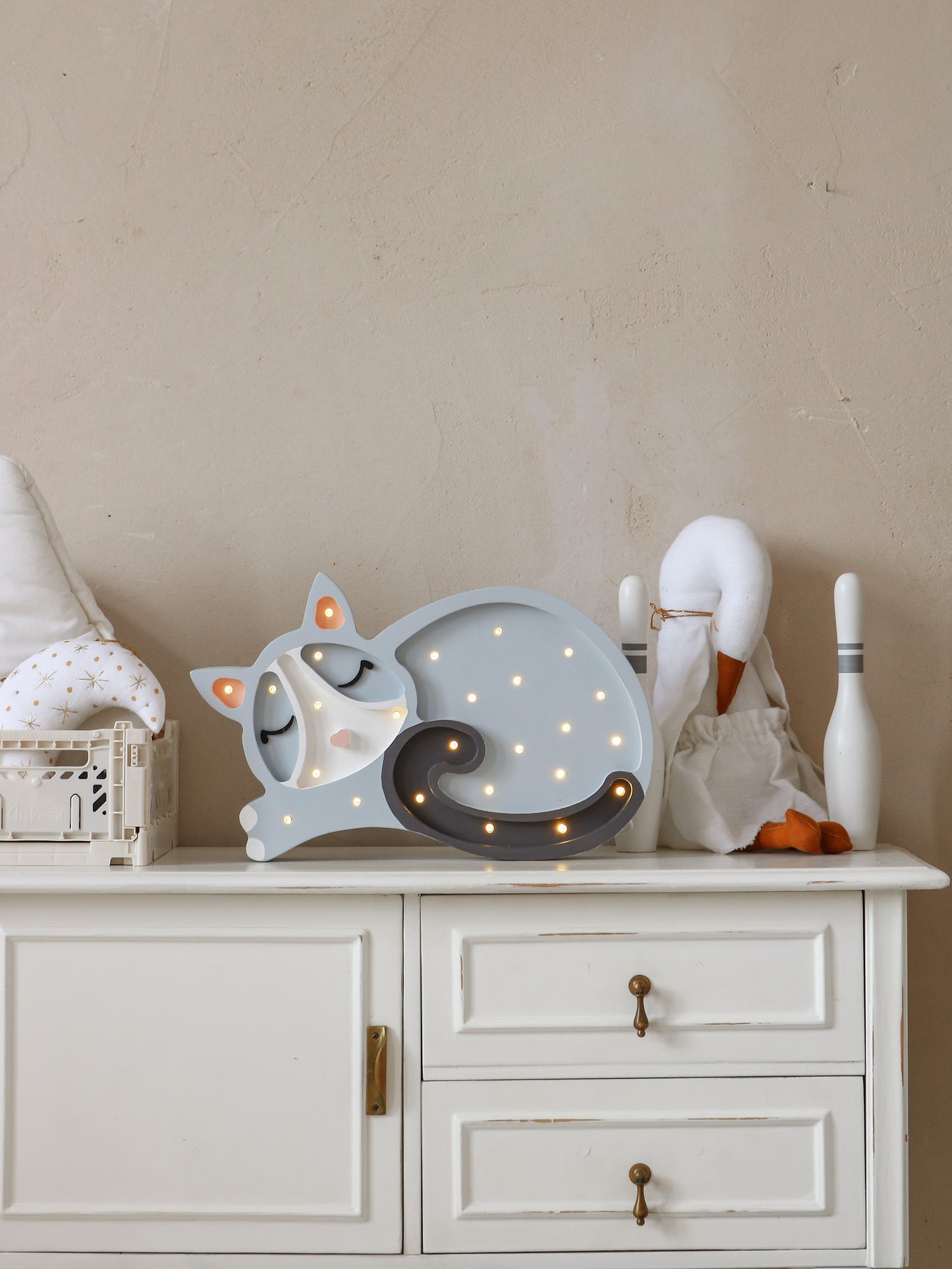 Little Lights Cat Night Light | Gray
