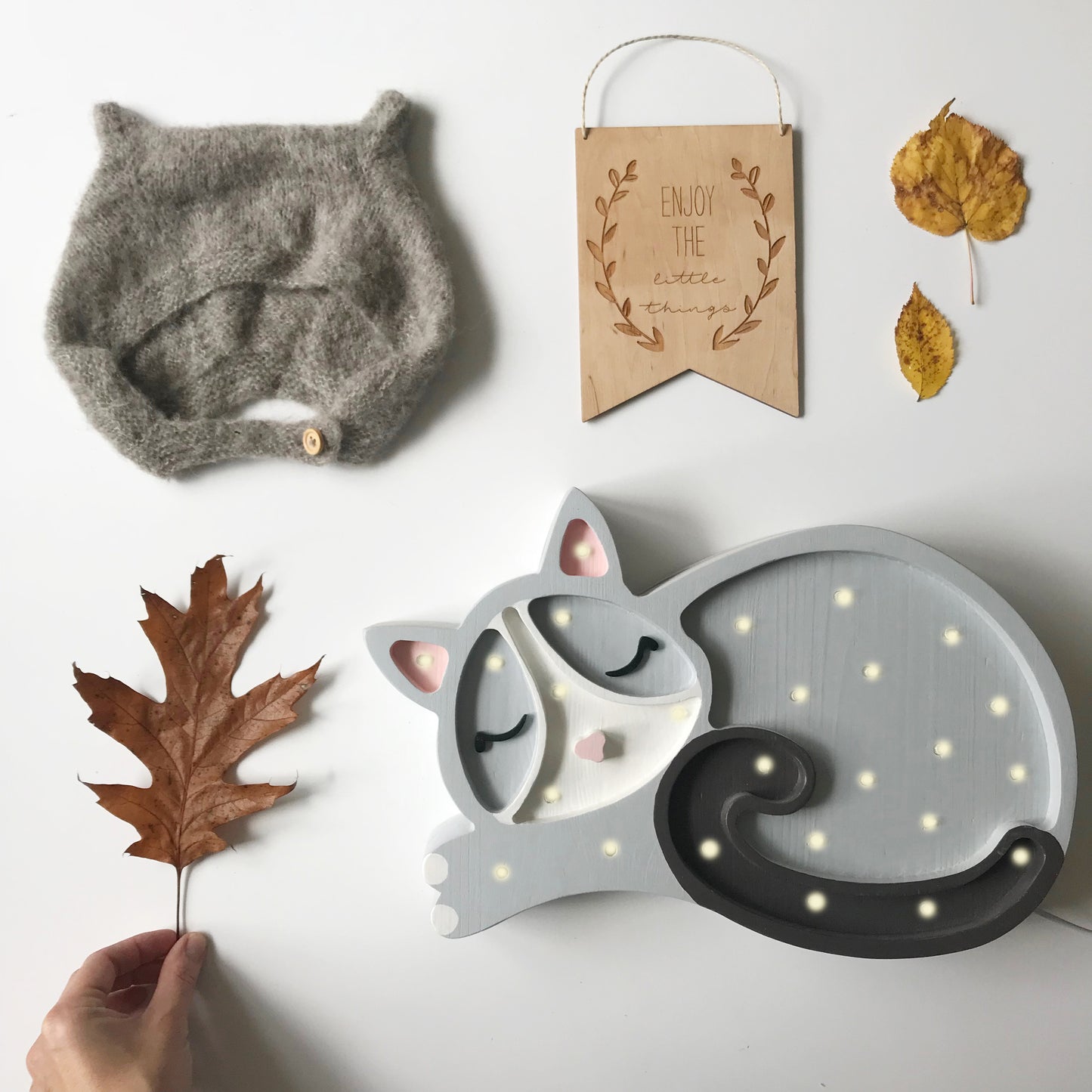 Little Lights Cat Night Light | Gray