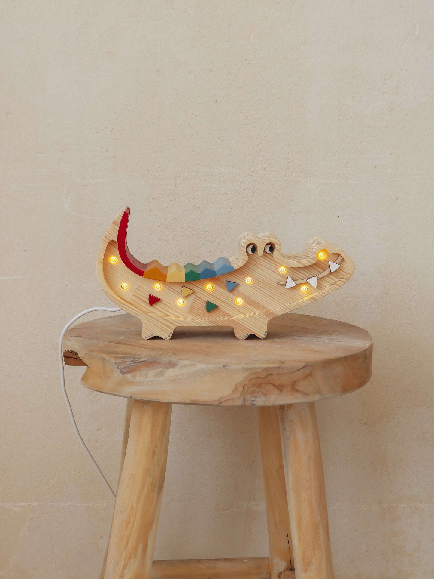 Little Lights Crocodile Mini Night Light  | Caribbean Wood