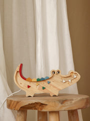 Little Lights Crocodile Mini Night Light  | Caribbean Wood