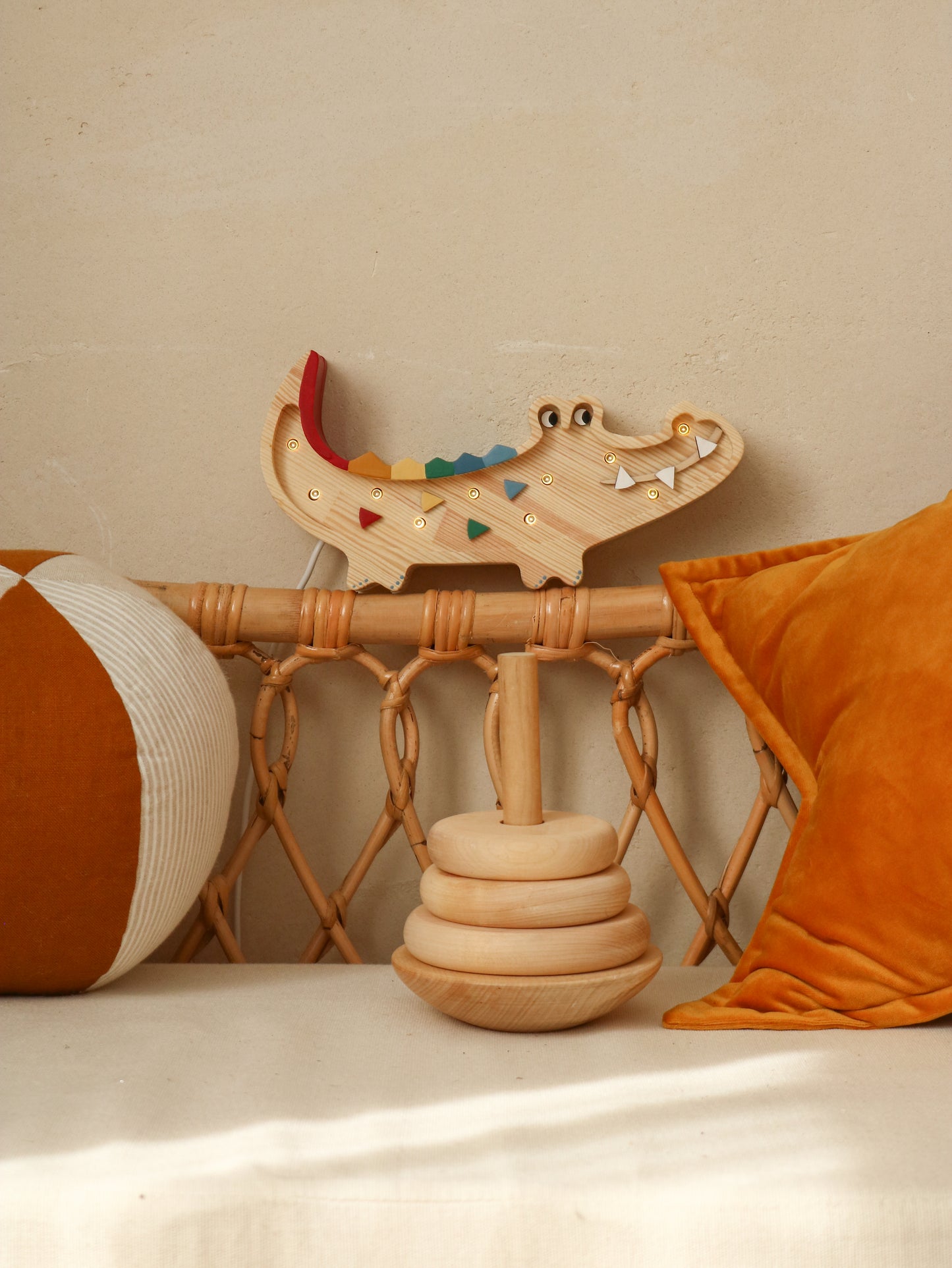 Little Lights Crocodile Mini Night Light  | Caribbean Wood