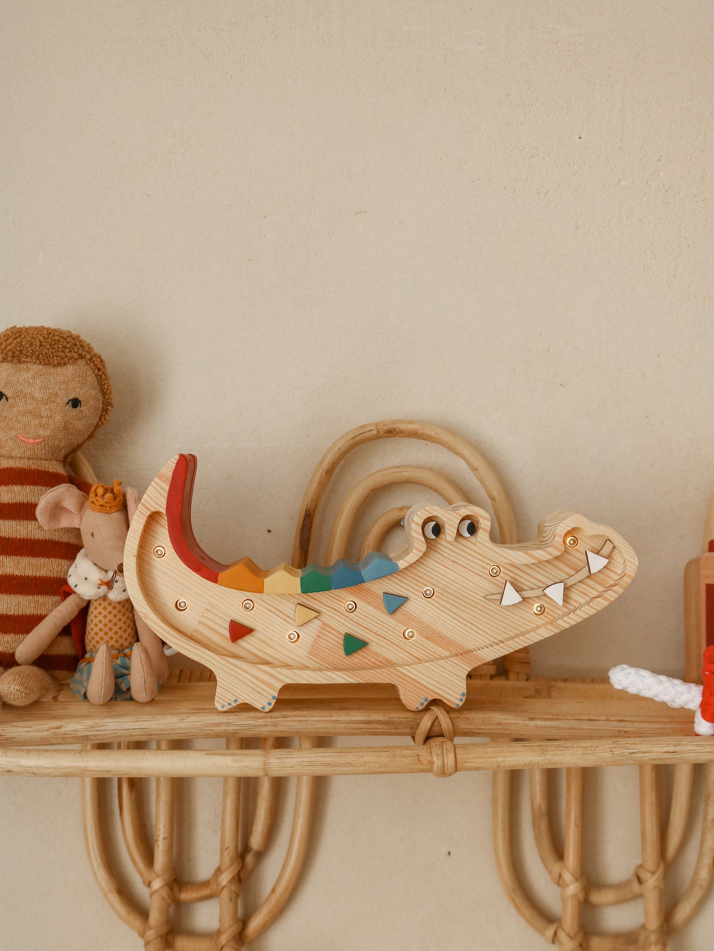 Little Lights Crocodile Mini Night Light  | Caribbean Wood