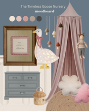 Little Lights Goose Night Light | Dusty Pink Bow