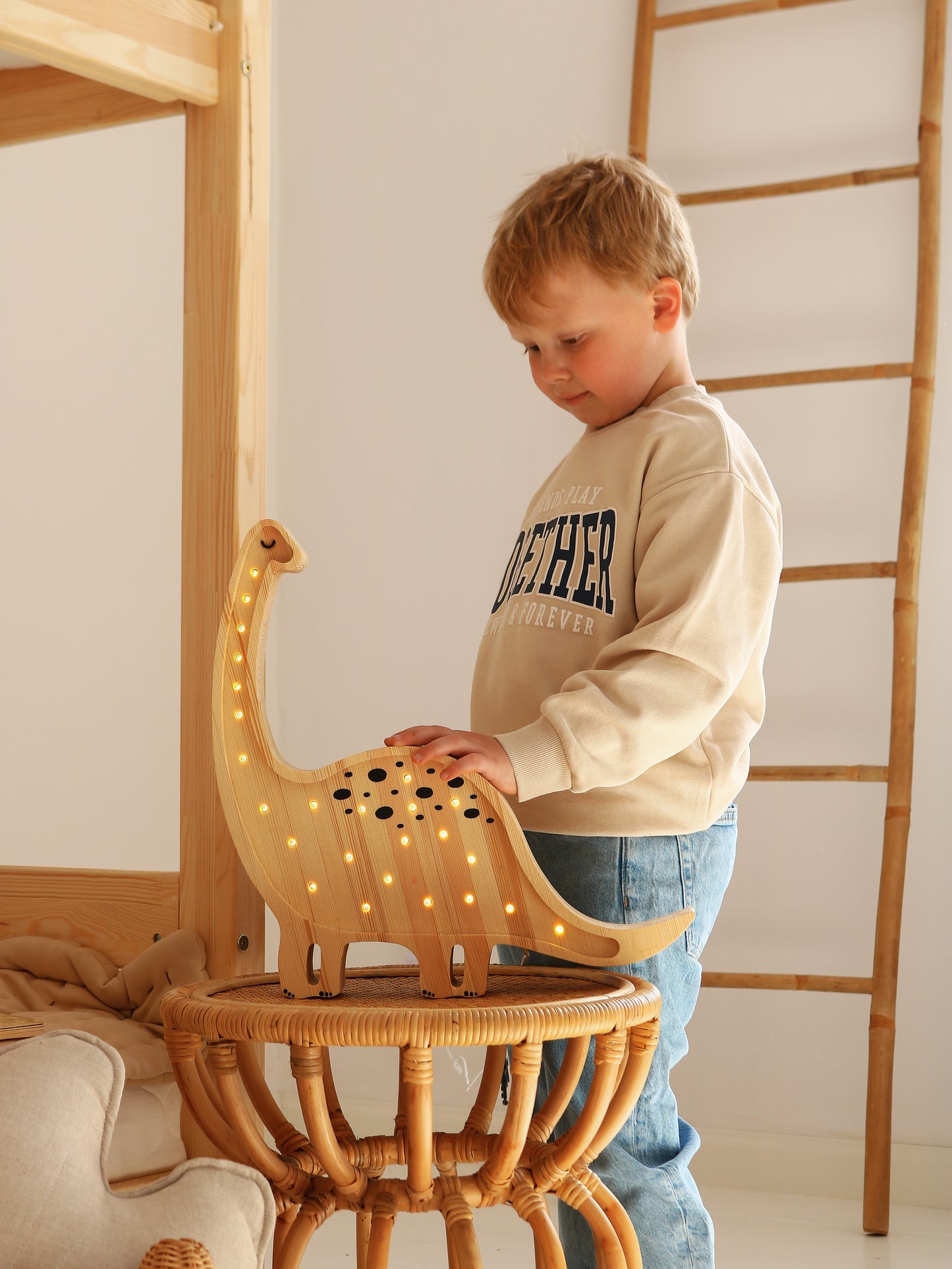 Little Lights Dino Diplodocus Night Light | Jurassic Wood