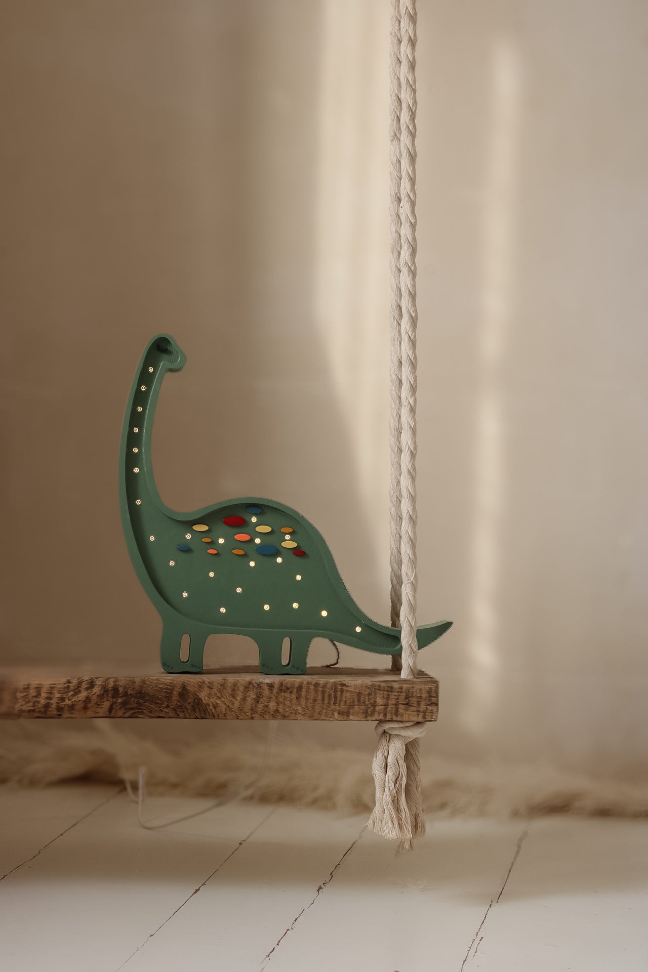 Lampka Nocna Dino Diplodok Little Lights | Confetti Green
