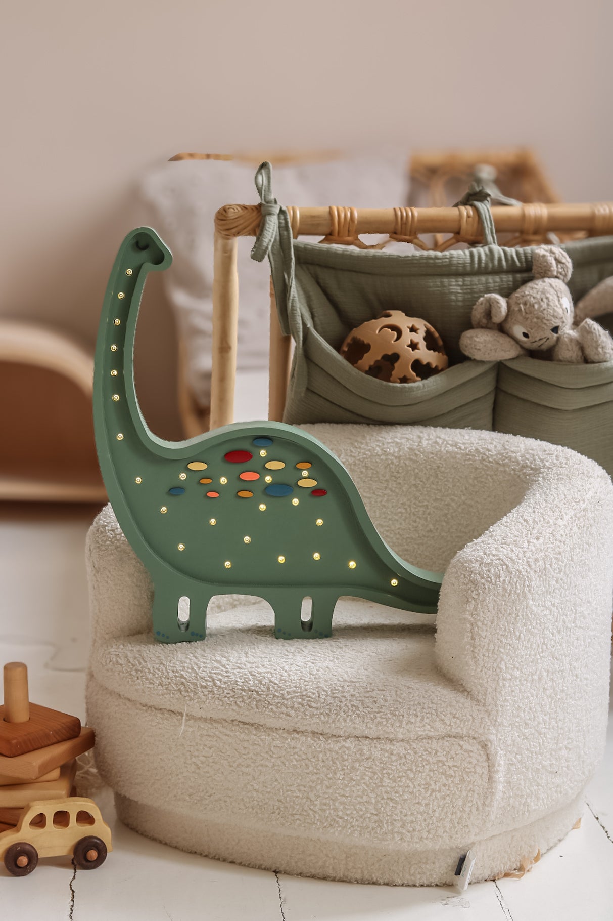 Lampka Nocna Dino Diplodok Little Lights | Confetti Green