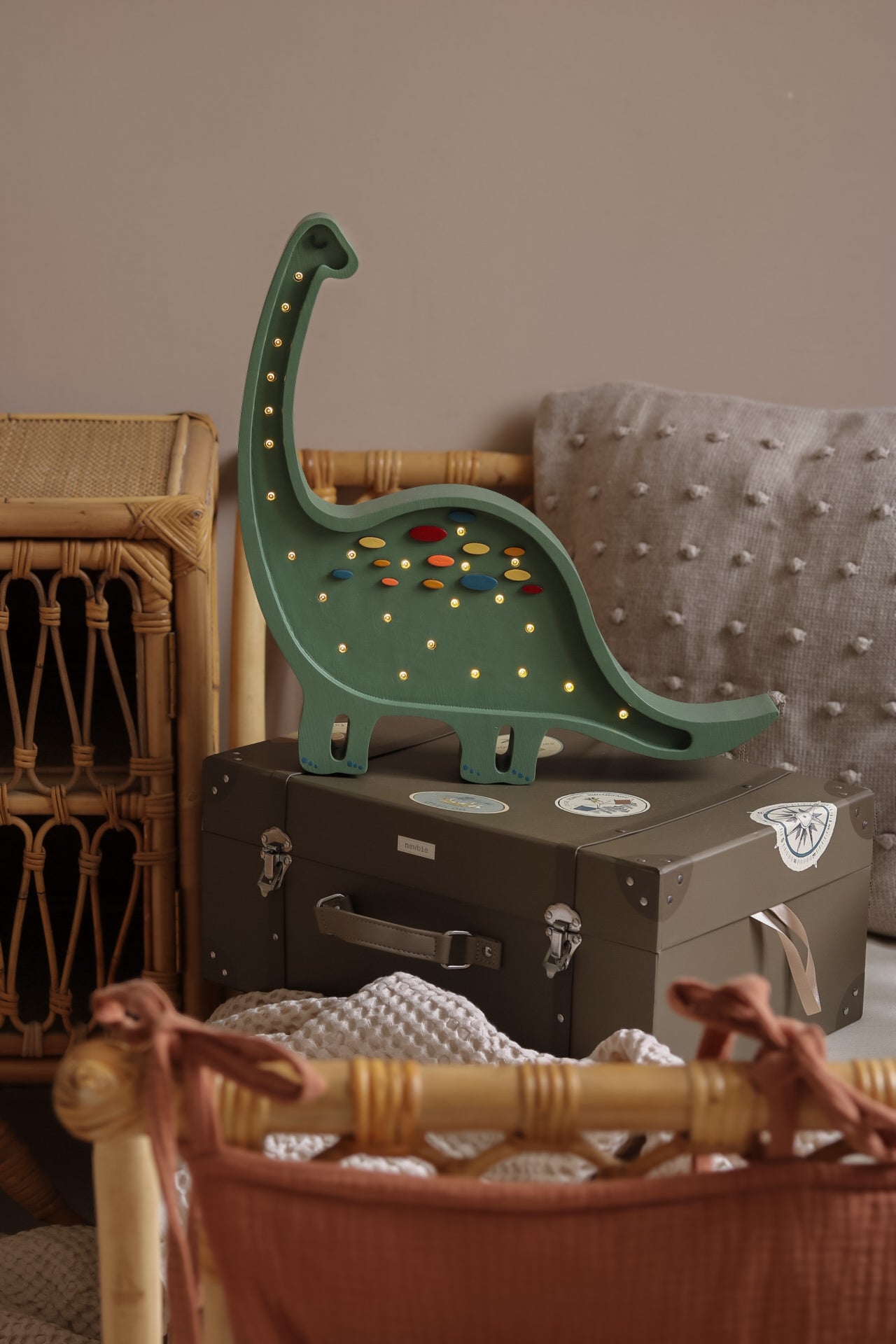 Lampka Nocna Dino Diplodok Little Lights | Confetti Green