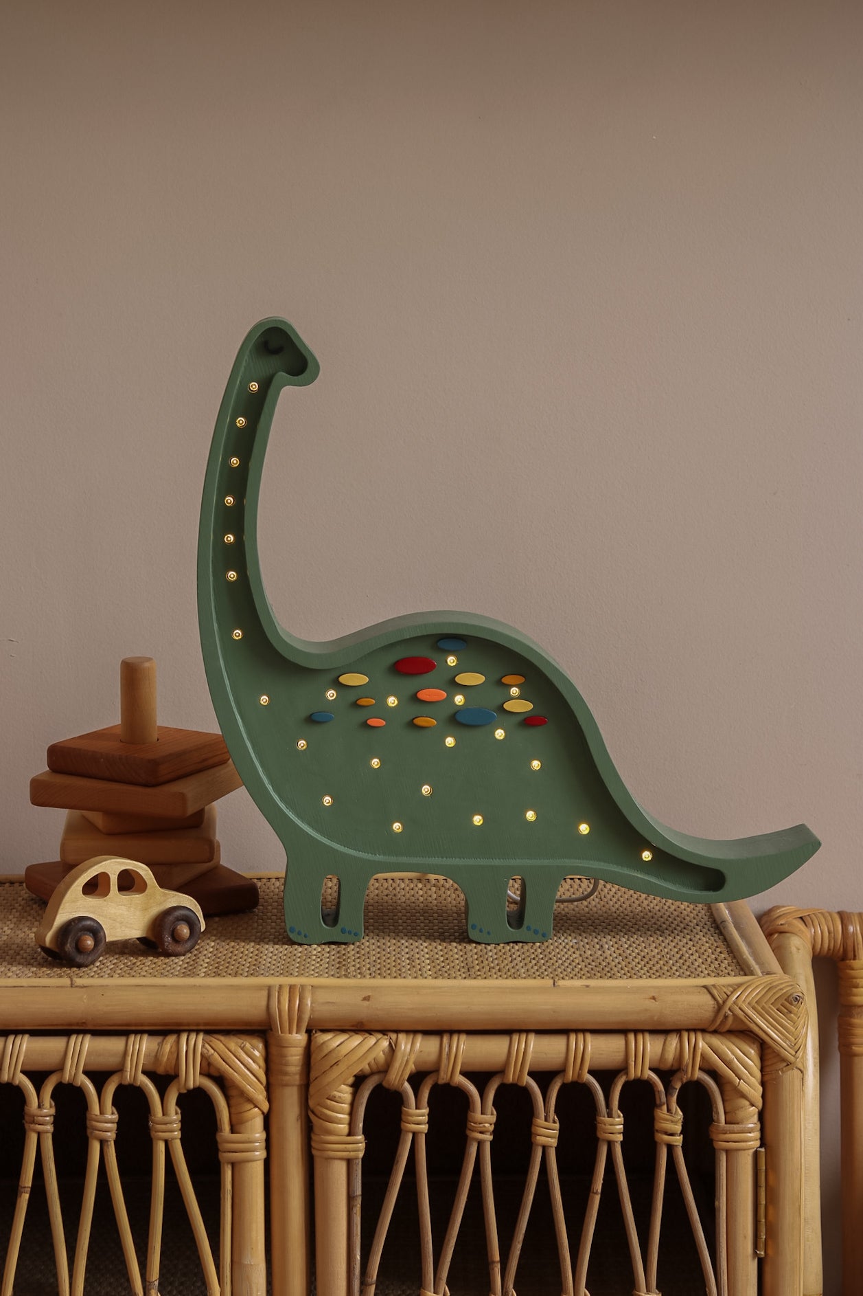 Lampka Nocna Dino Diplodok Little Lights | Confetti Green