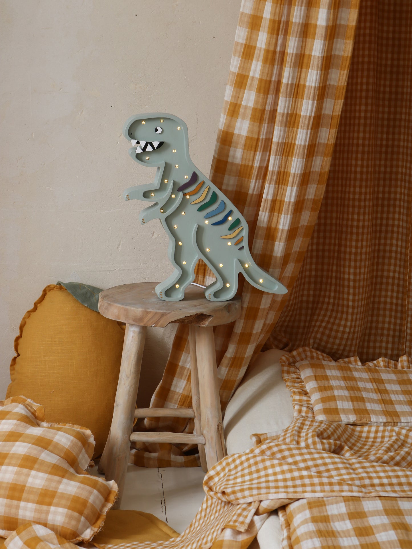 Little Lights T.Rex Dinosaur Night Light | Khaki Pastel