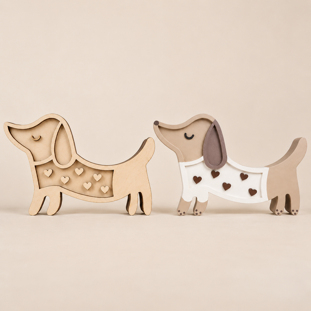 Little Lights Crafty Kit - DIY Wooden Dachshund Dog