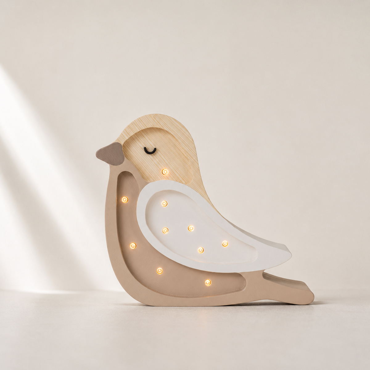 Little Lights Bird Mini Nachtlicht | Kaffee-Beige