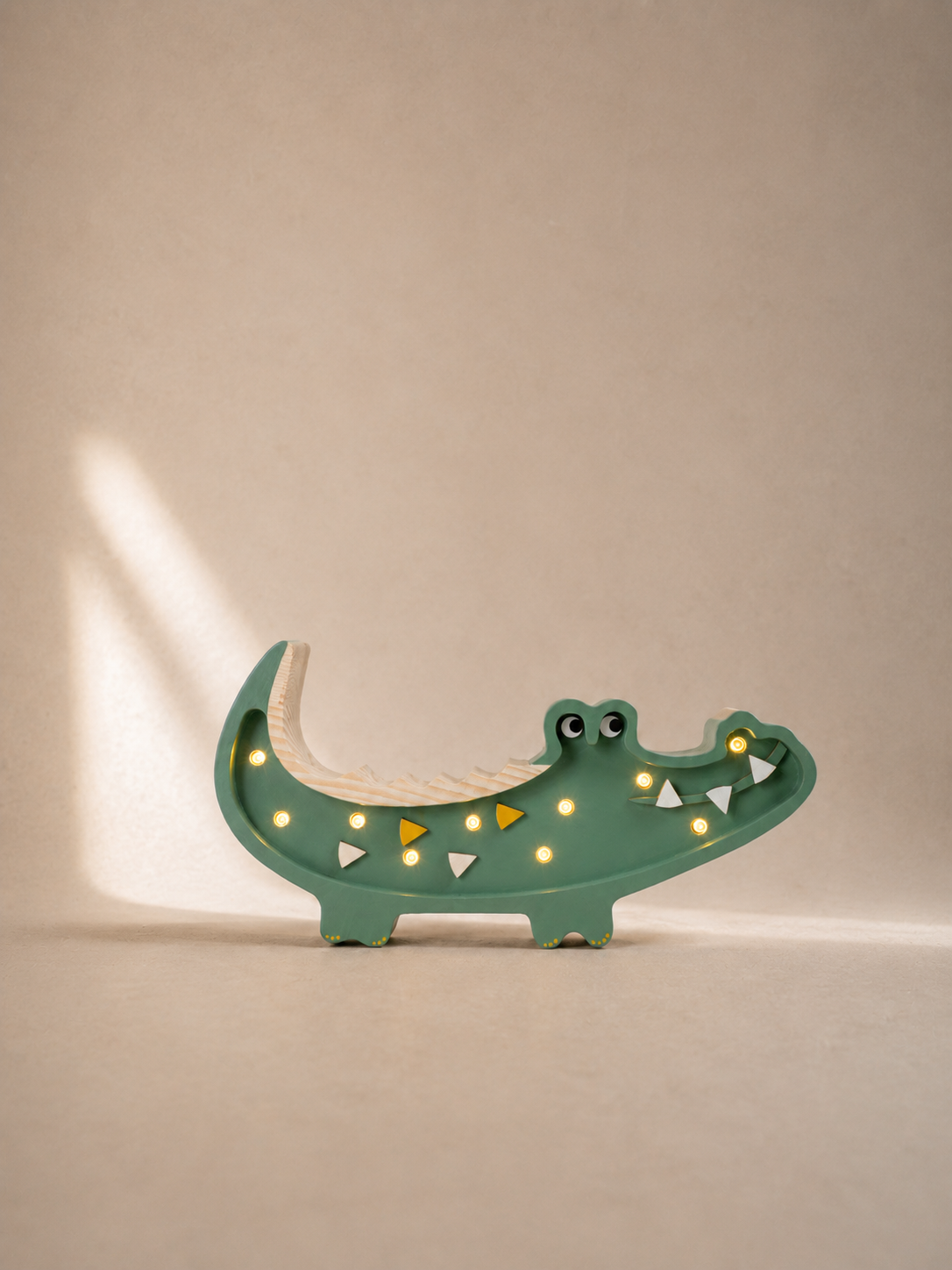 Little Lights Crocodile Mini Night Light  | Military Green