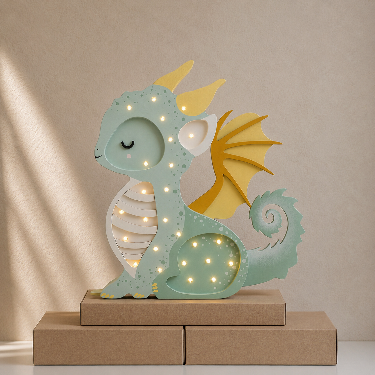 Little Lights Dragon Night Light | Hunter Green