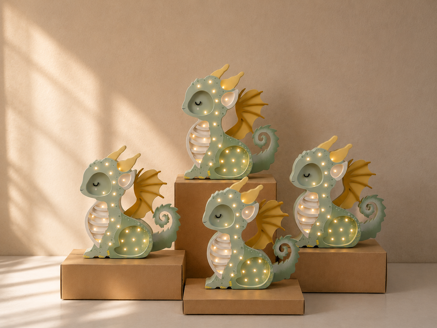 Little Lights Dragon Night Light | Hunter Green