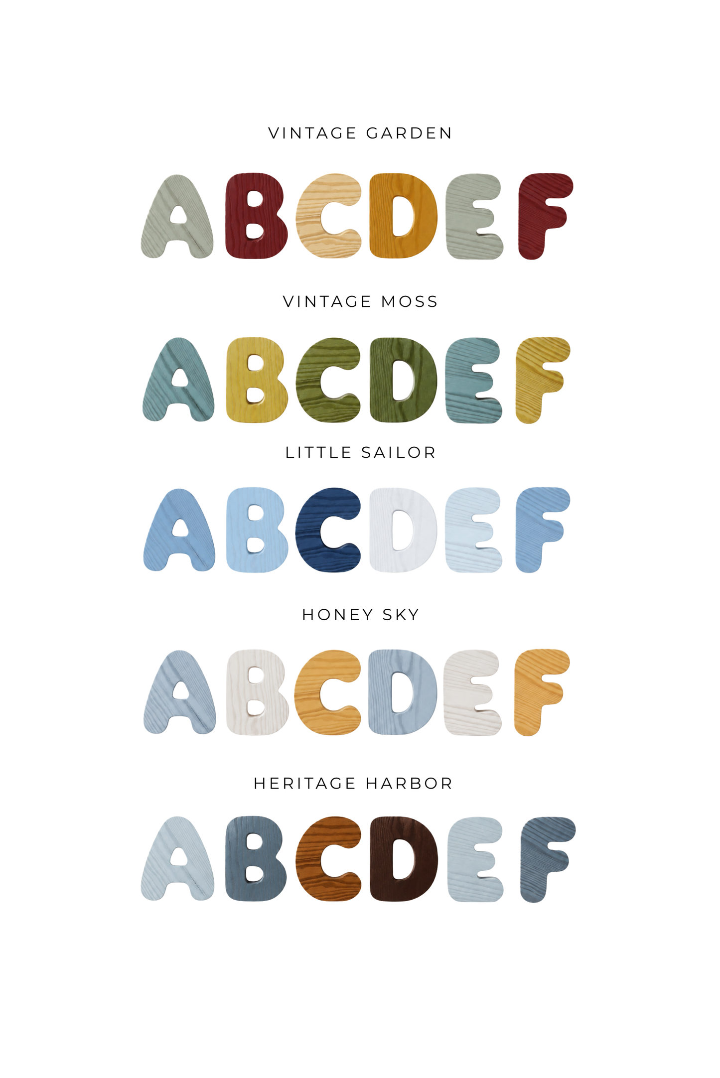 Wooden Bubble Letters | Create Your Own Name
