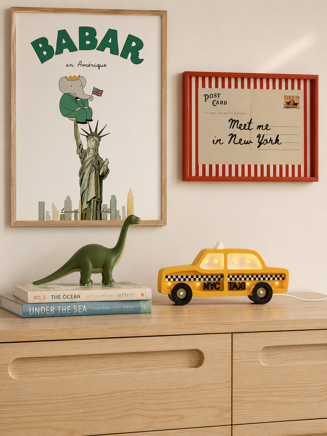 Little Lights NYC Taxi Mini Lampka Nocna | Manhattan Yellow