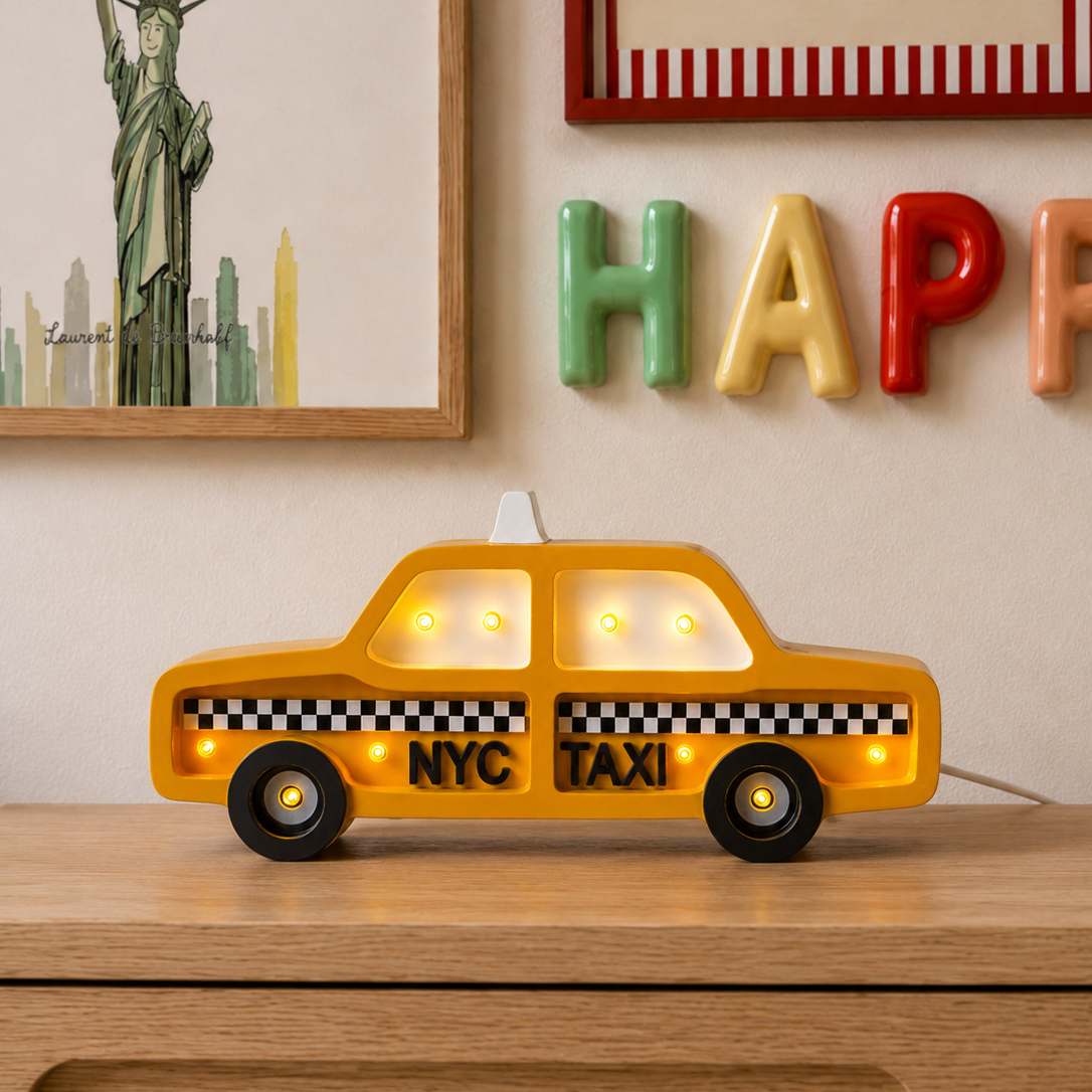 Little Lights NYC Taxi Mini Lampka Nocna | Manhattan Yellow