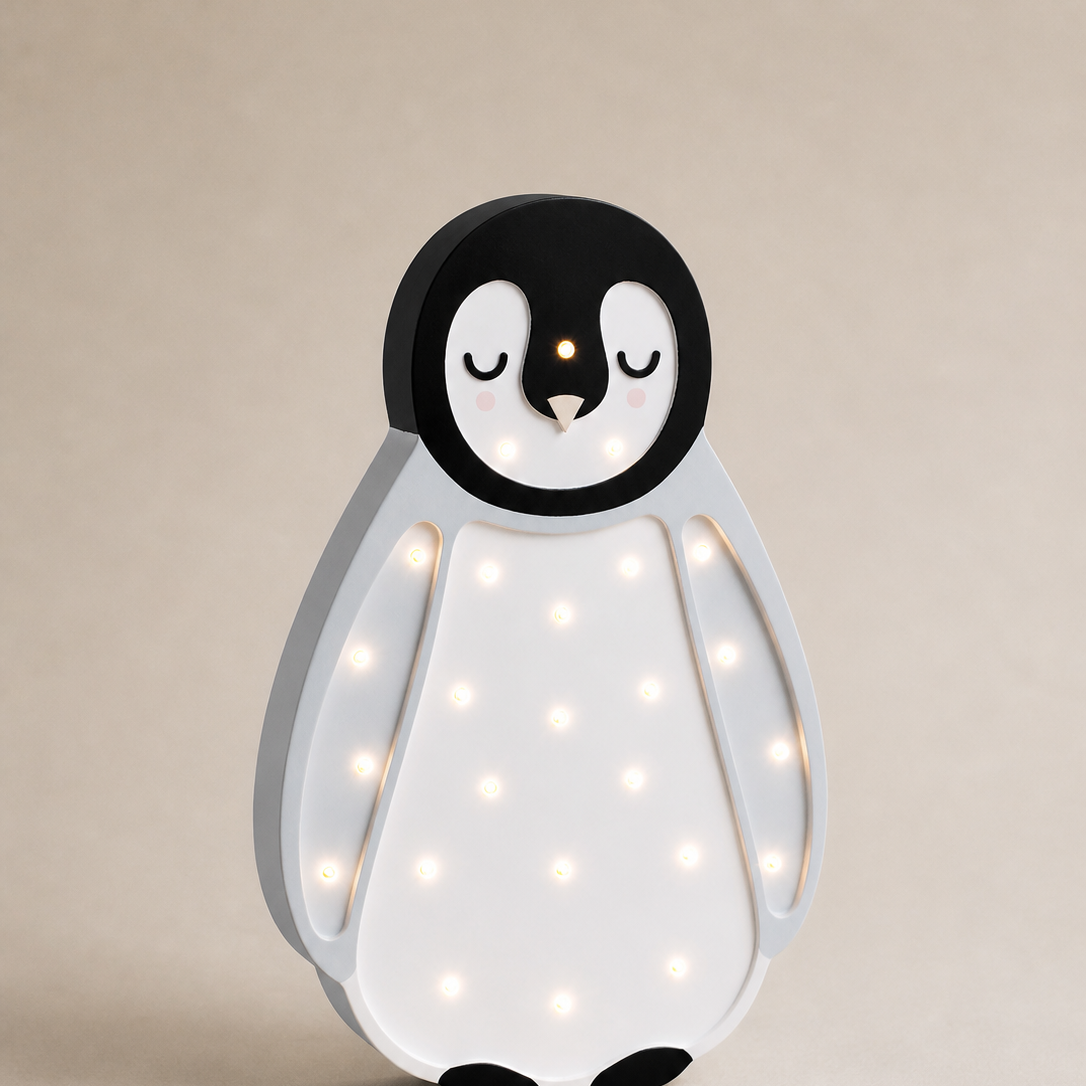 Little Lights Penguin Night Light | Light Gray