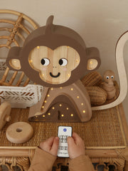 Little Lights Monkey Night Light | Jungle Brown