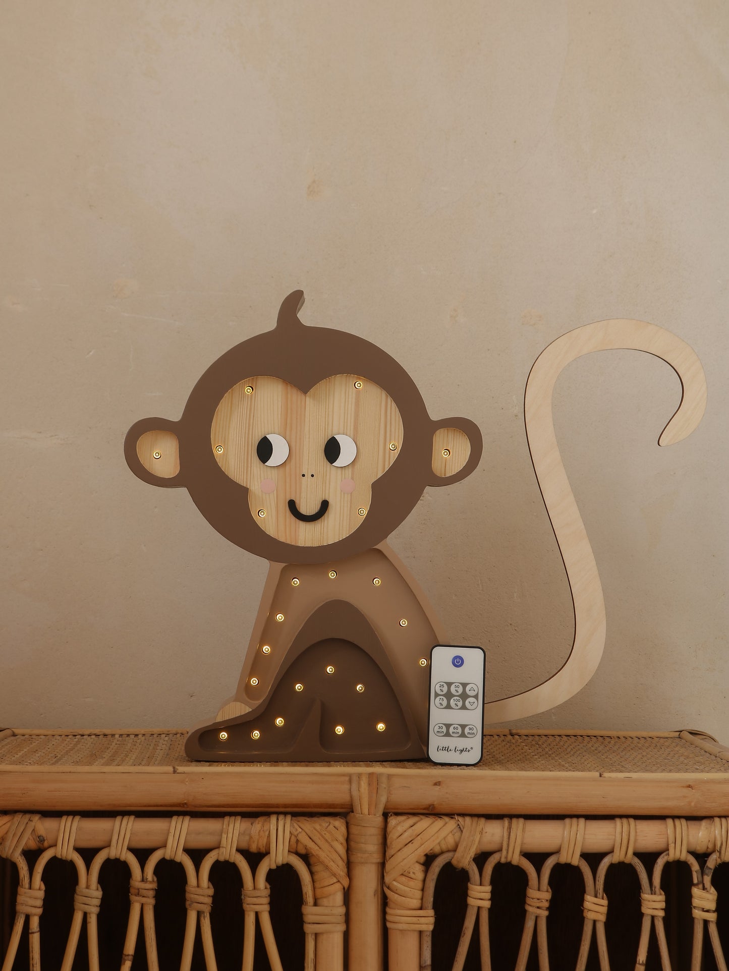 Little Lights Monkey Night Light | Jungle Brown