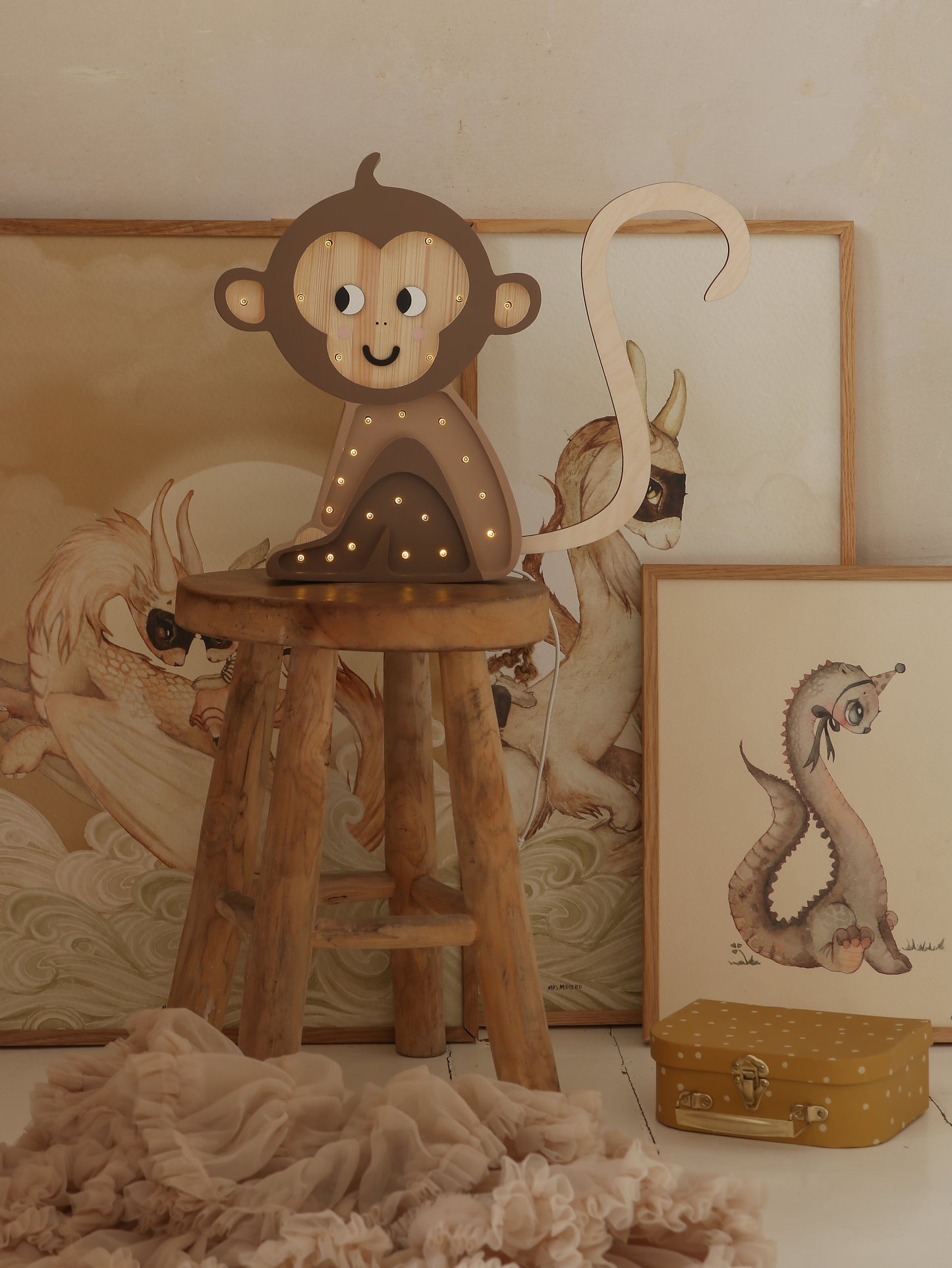 Little Lights Monkey Night Light | Jungle Brown